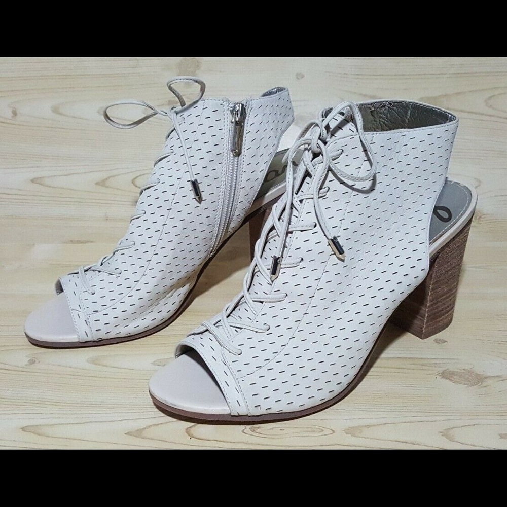 Sam Edelman Open Toe Perforated Hells Bootie 8.5